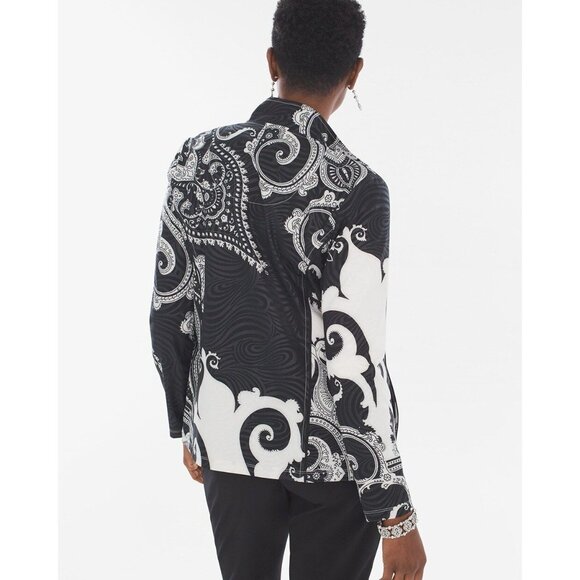 Chico's Zenergy Paisley Jacket Active Zip Size 0/2 US lightweight NWT 7084 - Picture 3 of 16